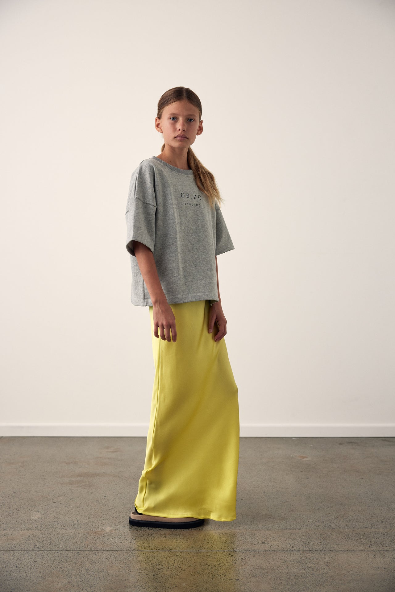 Lara silk skirt - lemon