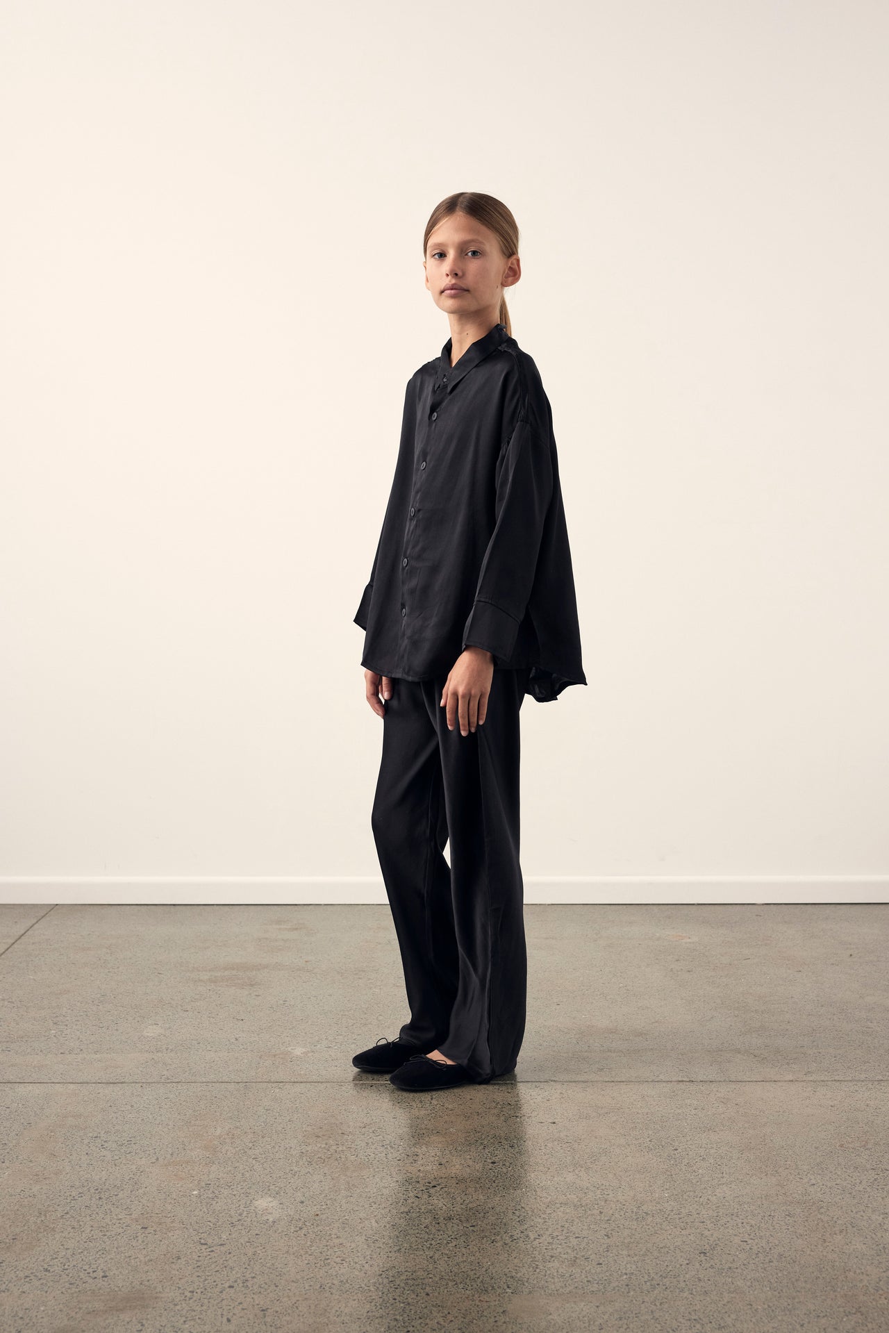 Filomena silk shirt - black