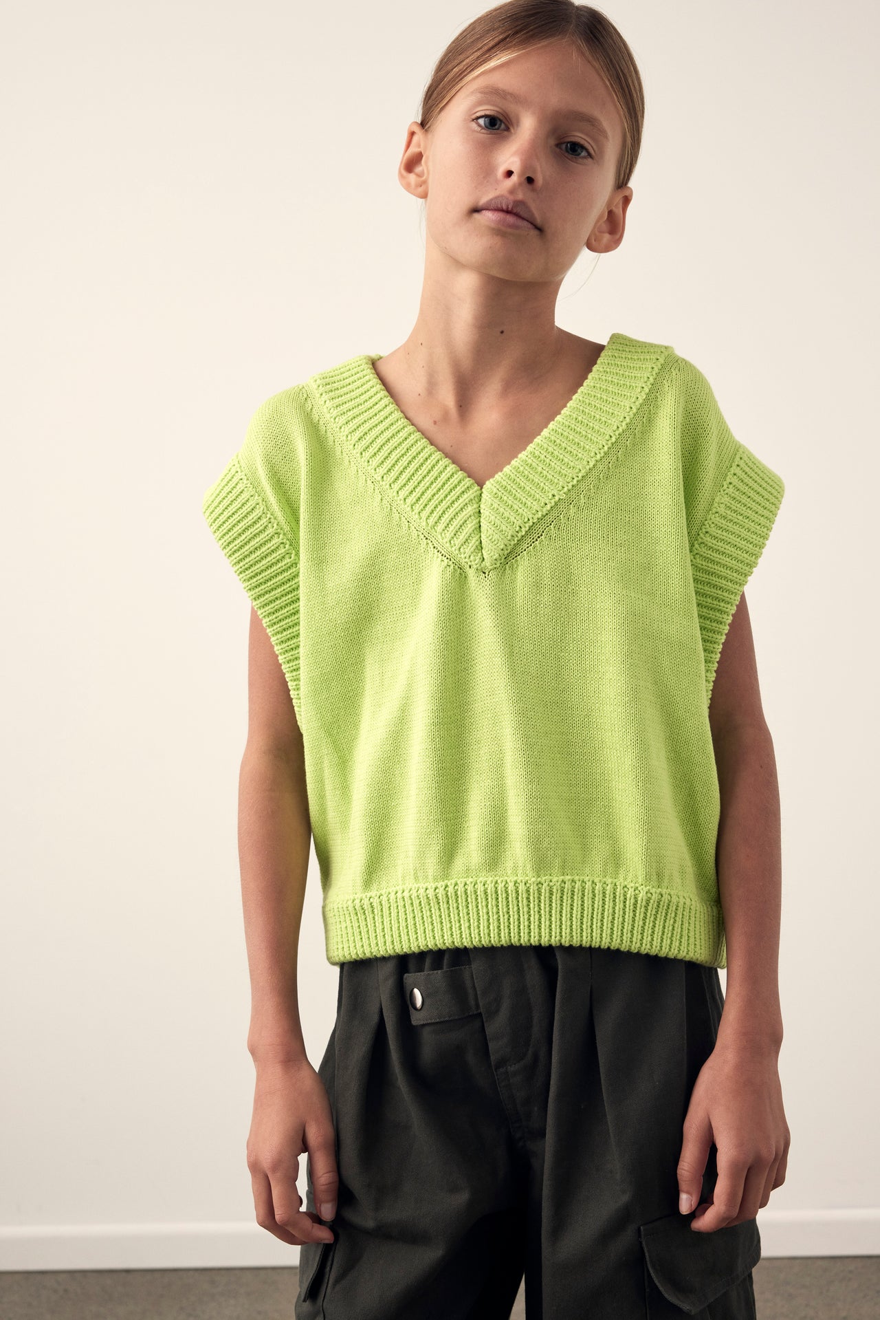 Alex knit vest - citrus