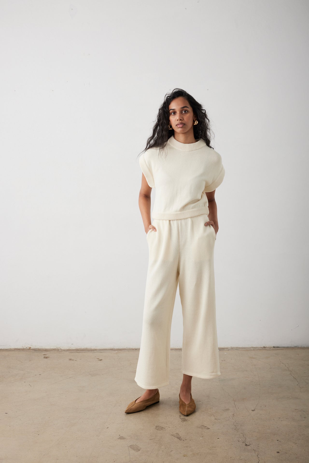 Women's Rhode knit pant - creme