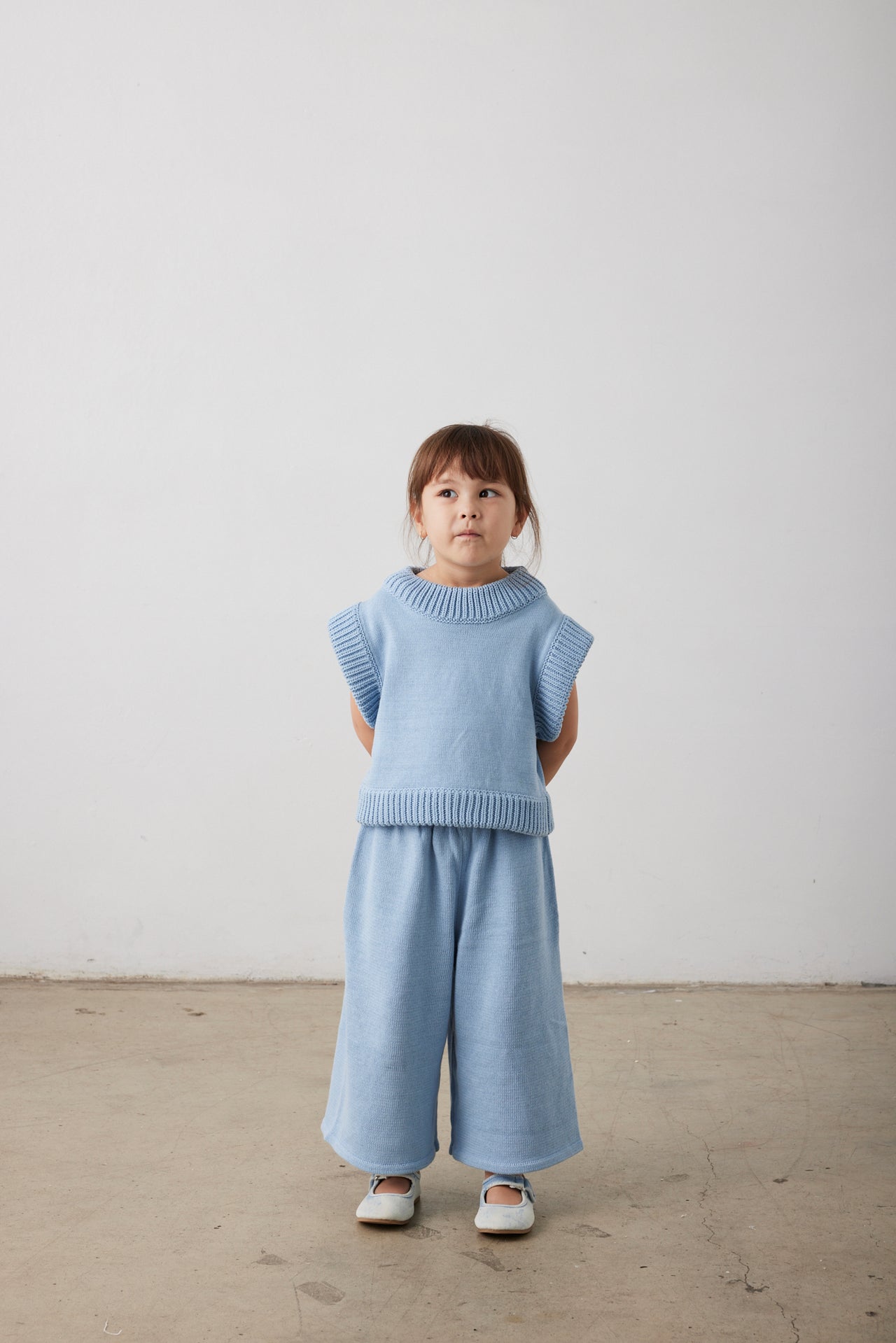 Marche knit vest 2 - duck egg